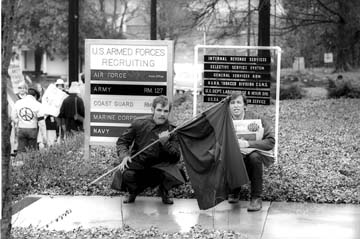 Sitting in at the Draft office. Photo courtesy of Bill Boyarsky